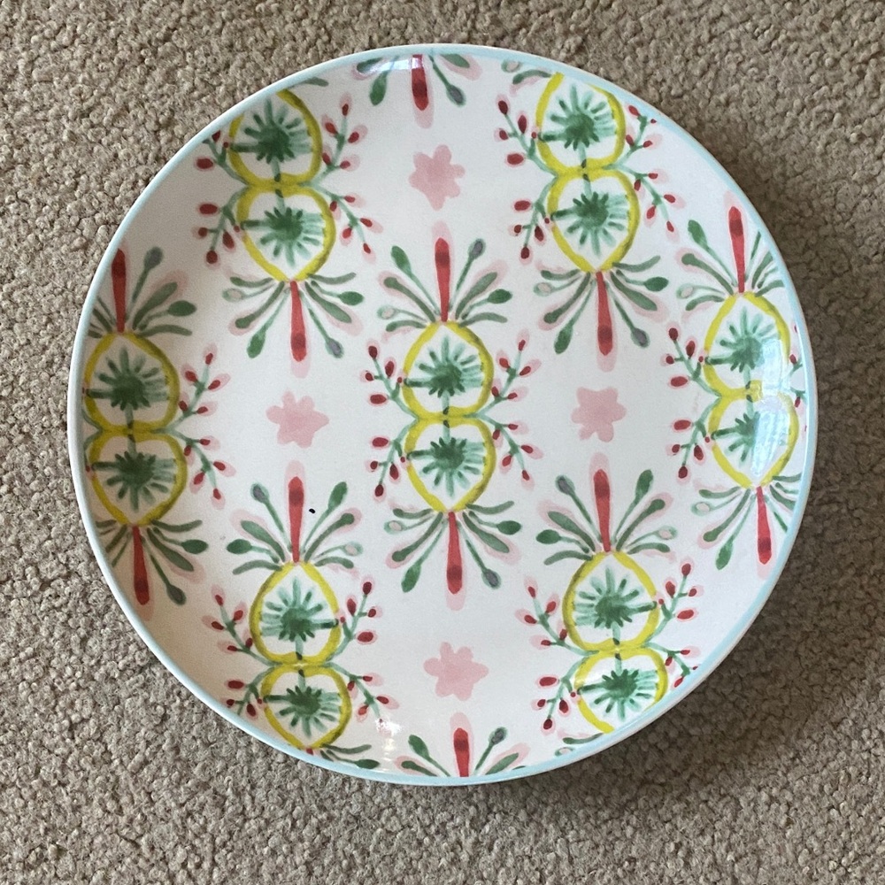 Floral Patterned Creative CoOp Ceramic Plate